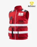Gilet Secouriste Pro M1 – Gilet Croissant Rouge Maroc – Tenue Intervention et Secours - maroc